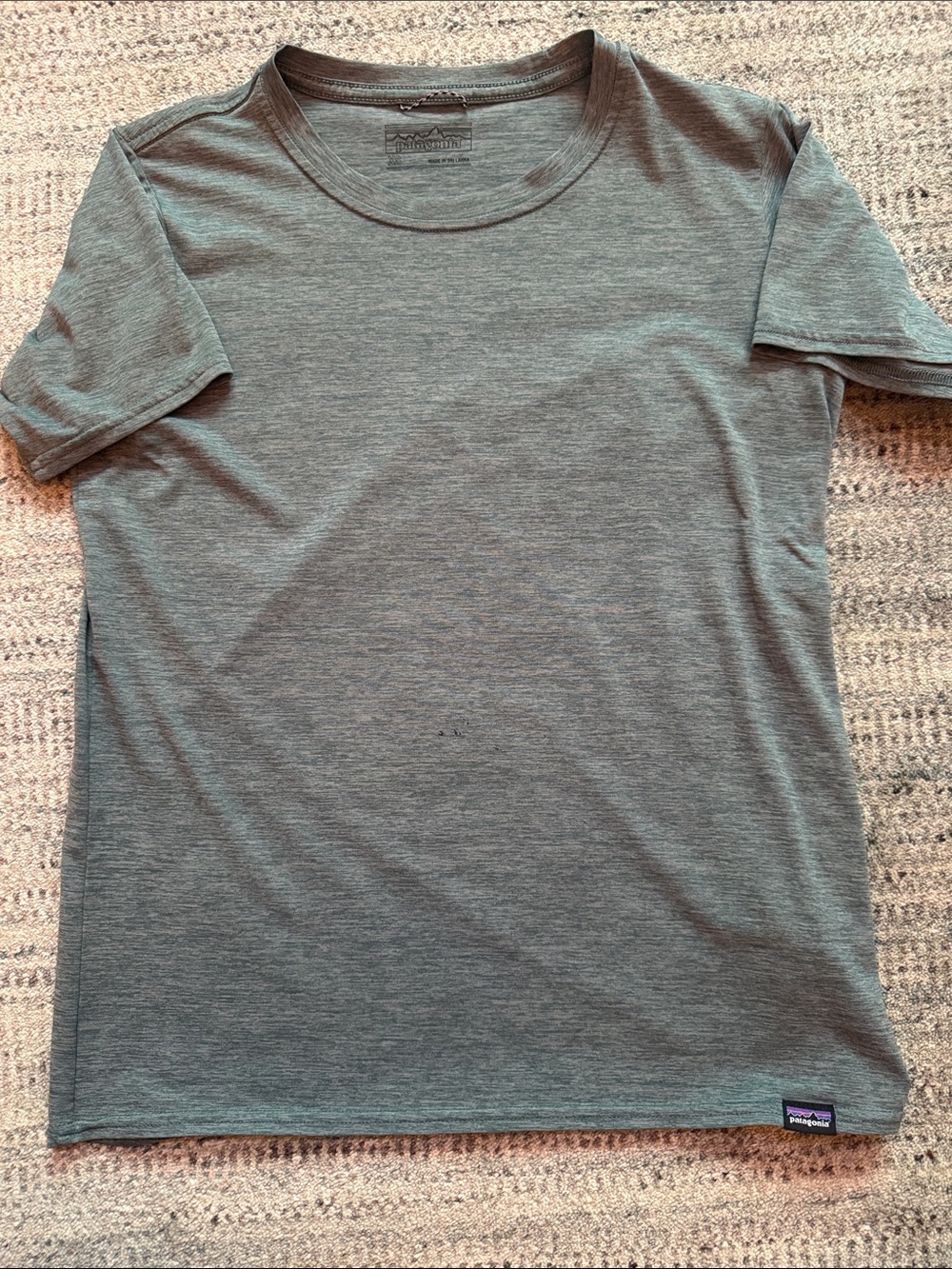 Patagonia Women’s Short Sleeve Crew T-Shirt in Heather Slate Gray XS